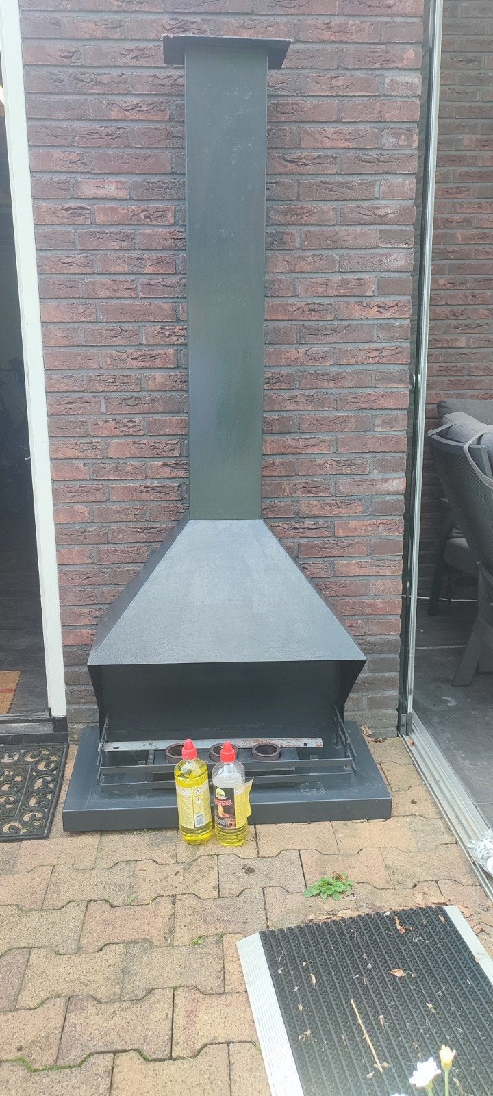Buitenhaard / Terrashaard / BBQ - Zwart Metaal, Ophalen, Gebruikt