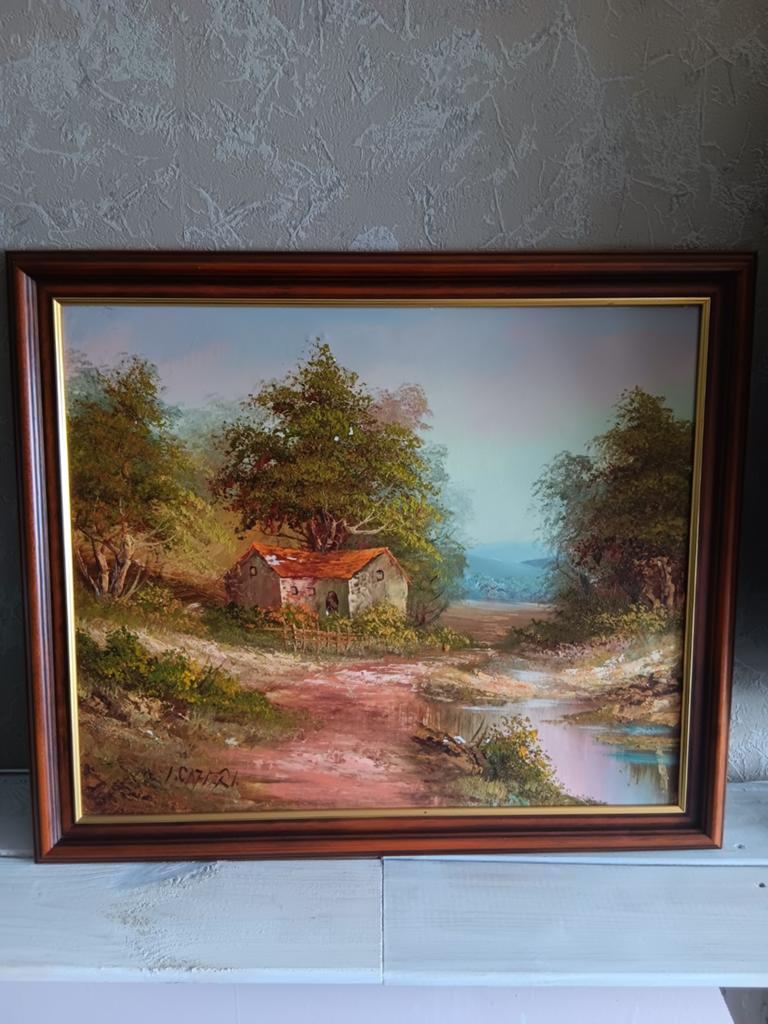 Irene Cafieri schilderij, Ophalen of Verzenden, 50 tot 75 cm, Schilderij, 50 tot 75 cm