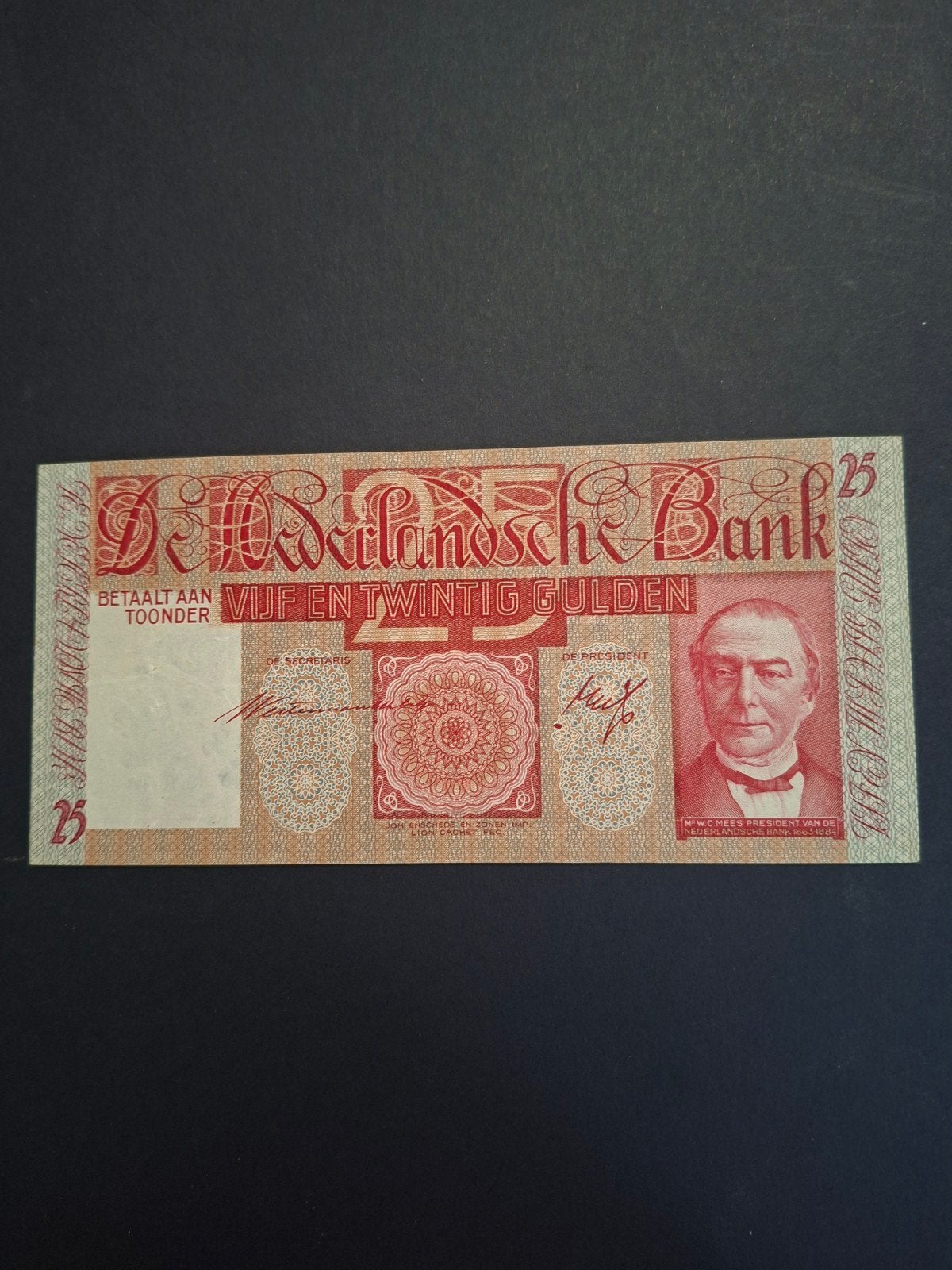 25 gulden Mees uit 1937 in PR, Ophalen of Verzenden, 25 gulden, Los biljet