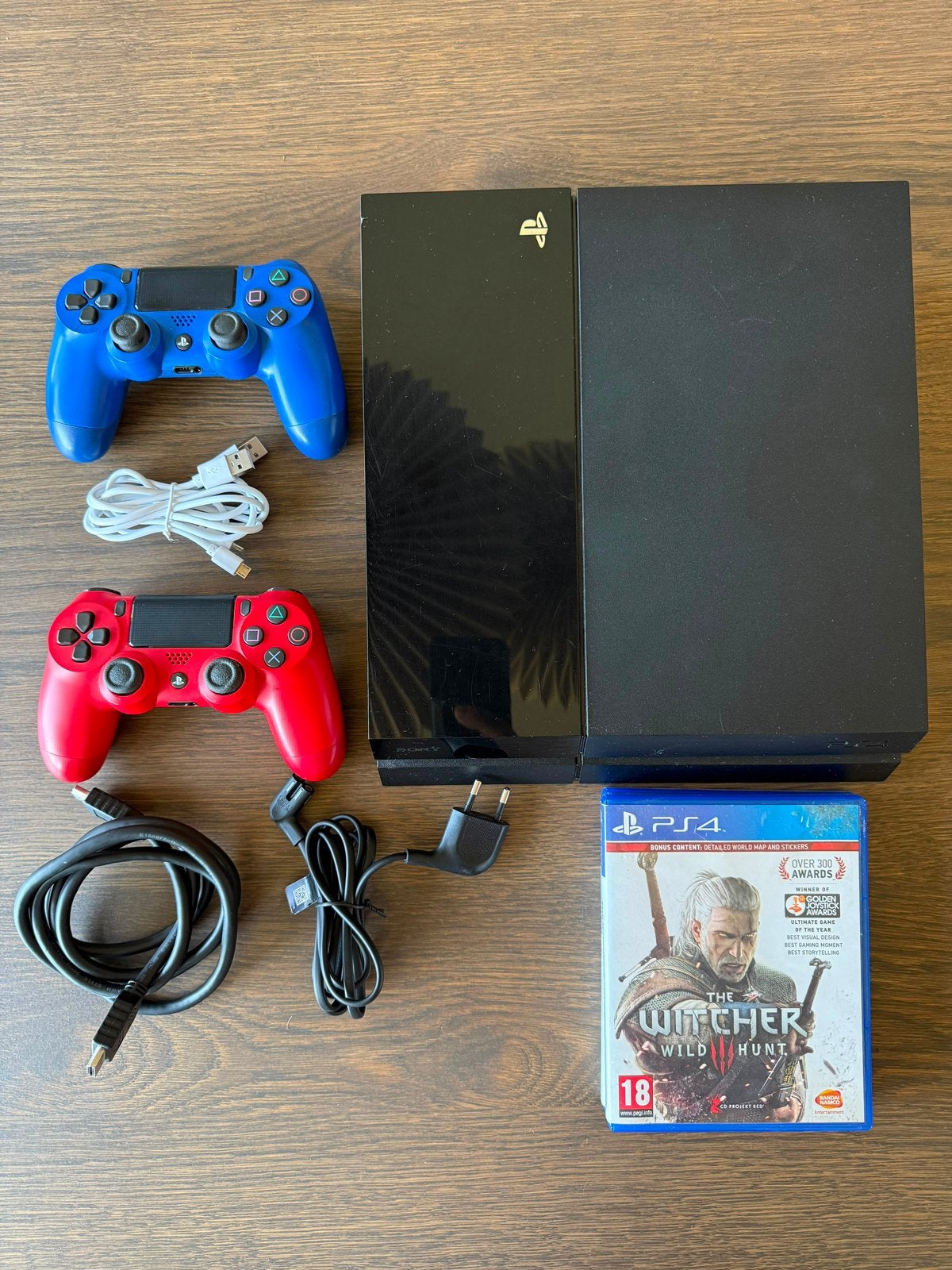 PlayStation 4 Slim 500GB + 2 Originele Controllers + spellen, Ophalen, Met 2 controllers, Slim, 500 GB