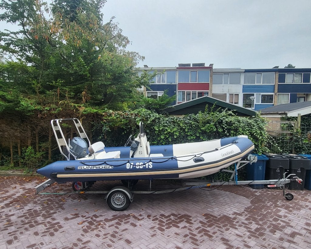 Bombard Zodiac Sunrider 550 RIB met Yamaha F70AETL, Watersport en Boten, Gebruikt, Bombard, Peddels, 70 pk