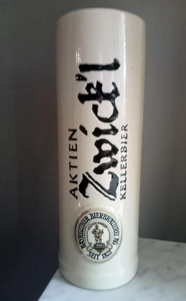 Aktien Zwickl Kellerbier Brewery Stein Bierpul, Ophalen of Verzenden, Zo goed als nieuw, Pul(len), Overige merken