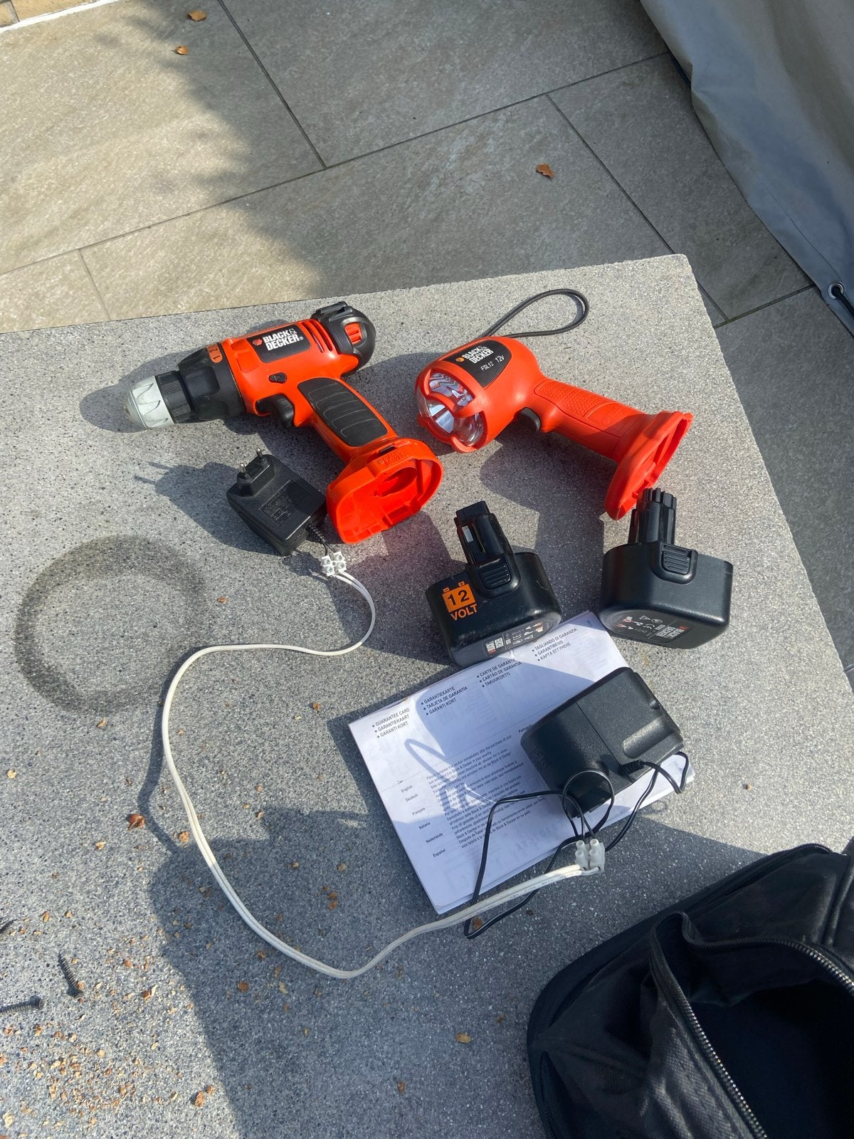 Black+Decker Schroevendraaier Set met Zaklamp en Accu's, Ophalen of Verzenden, Gebruikt, Boor- en Schroefmachine