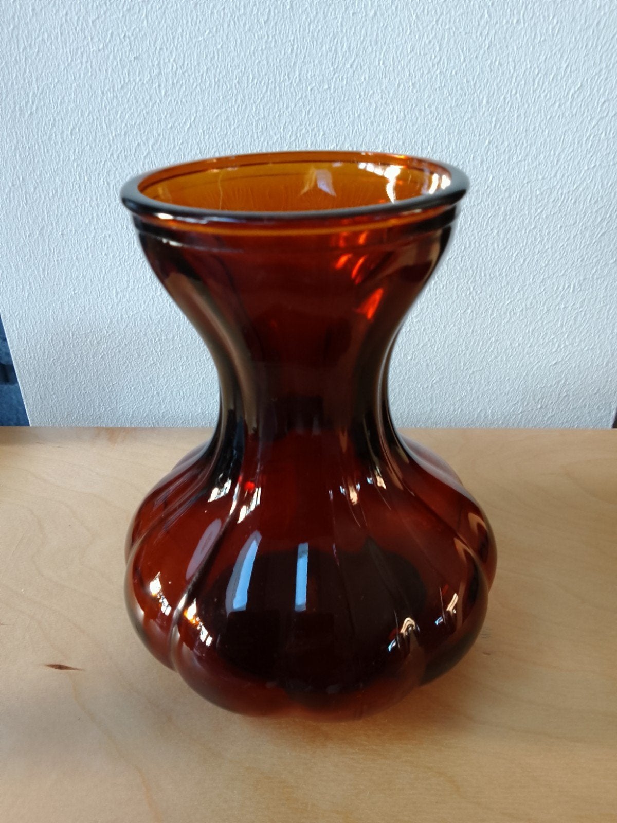 Amberkleurige hyacint- of knoflook vaas (Andries Copier), Antiek en Kunst, Ophalen of Verzenden