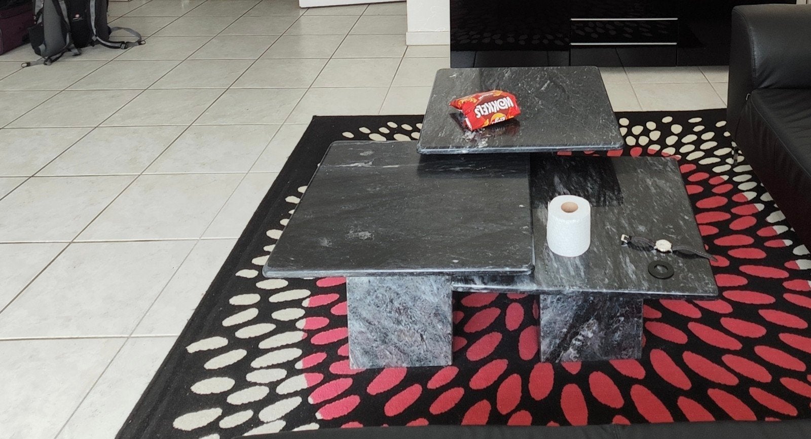 Driedelige Marmeren Salontafel - Kunst in Drie Hoogtes, Overige materialen, Gebruikt, 50 tot 100 cm, 50 tot 100 cm