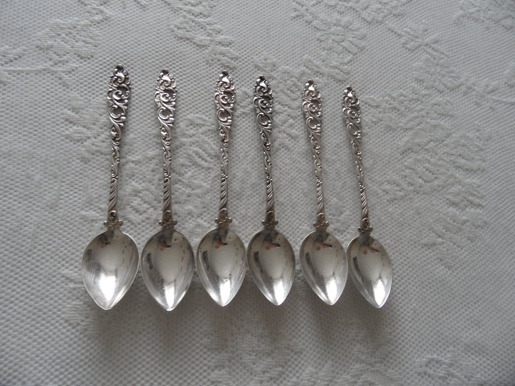 verzilverde koffie/dessertlepels (12), Ophalen of Verzenden