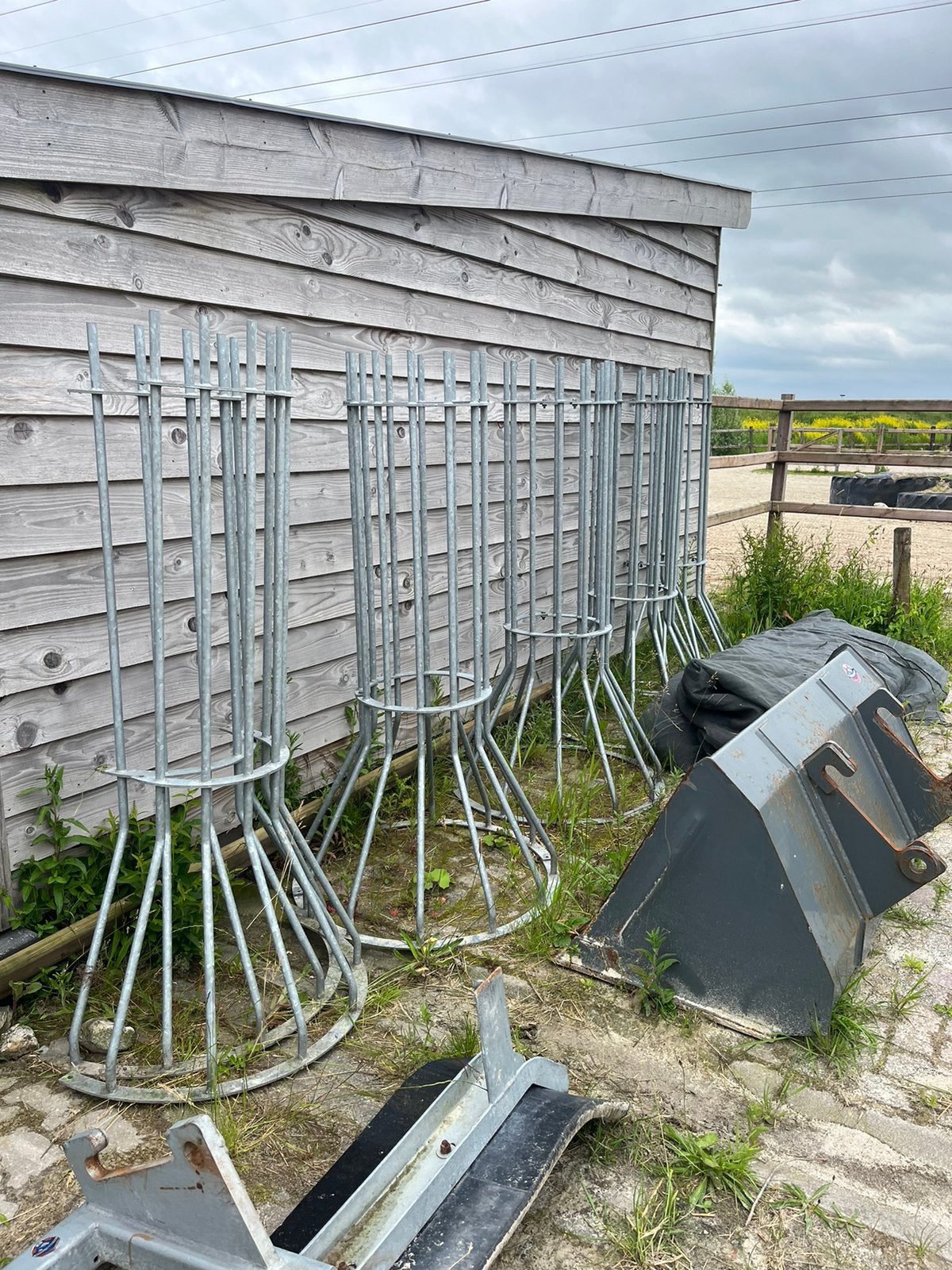 Gegalvaniseerde boom beschermers 5 stuks