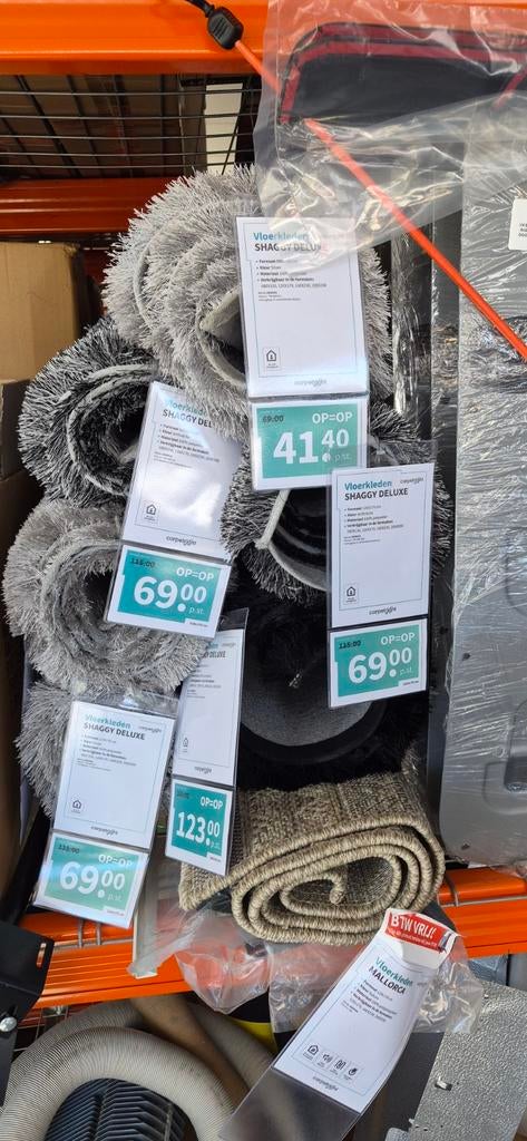 Nieuwe vloerkleden diverse maten - 50% korting, 100 tot 150 cm, Onbekend, Nieuw, Grijs
