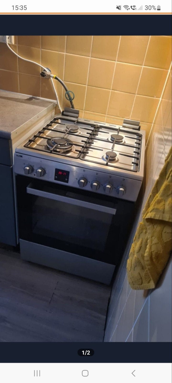 Etna gasfornuis met oven, 2,5 jaar oud, Ophalen, Gebruikt, 4 kookzones, Gas
