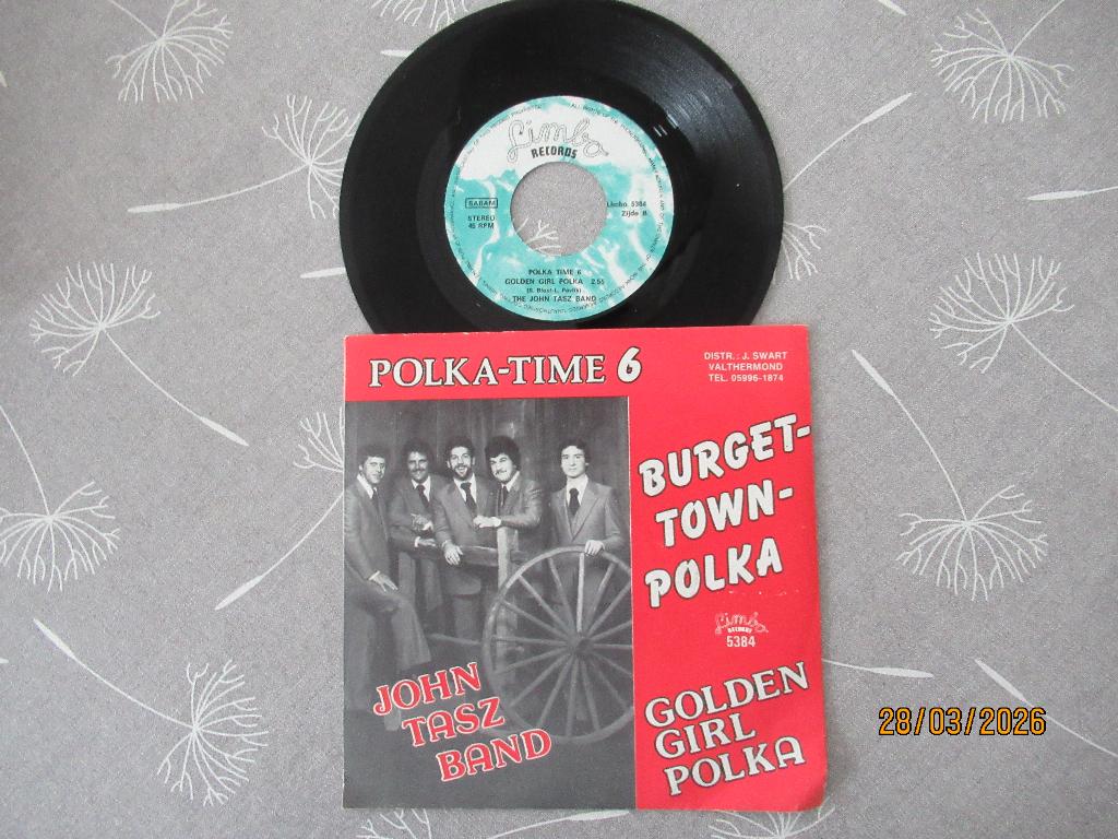 John Tasz Band       Polka time 6, Originele persing, 7 inch, Single, Ophalen of Verzenden