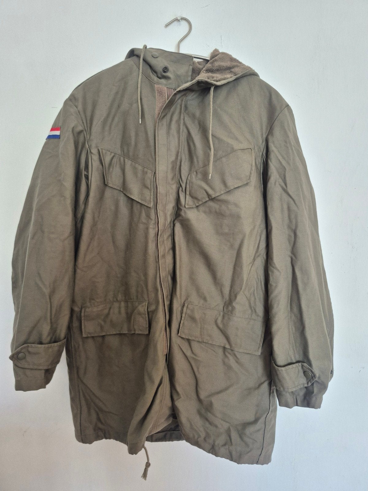 Seyntex KL Leger Parka Maat 52 (L) - Olijfgroen, Maat 52/54 (L), Seyntex, Ophalen of Verzenden, Gedragen