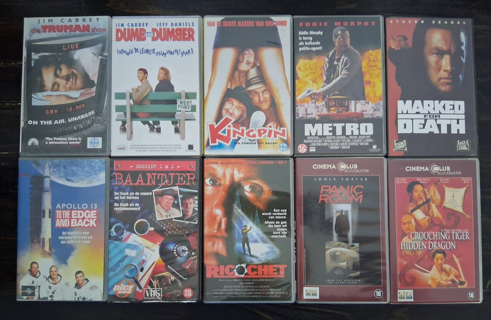 10 verschillende videobanden., Alle leeftijden, Ophalen of Verzenden, Gebruikt