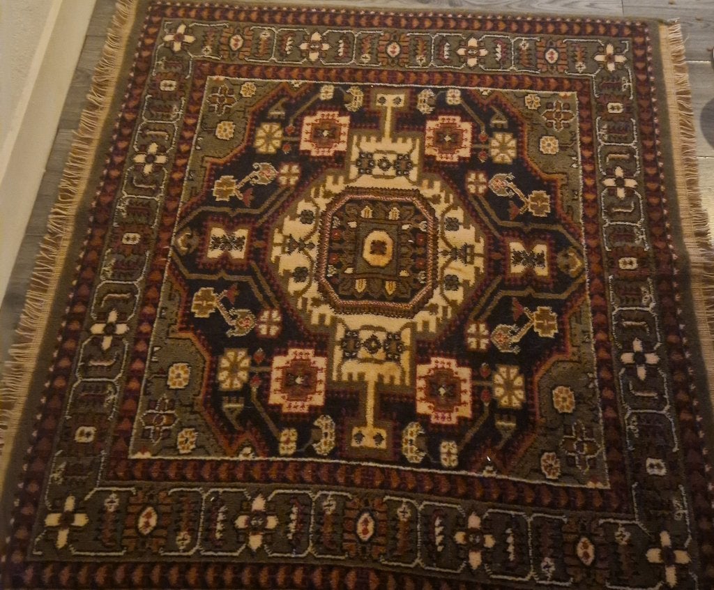 Vintage Wollen Vloerkleed Eurogros "Atlas" – l9, Ophalen of Verzenden, Zo goed als nieuw, 100 tot 150 cm, 100 tot 150 cm