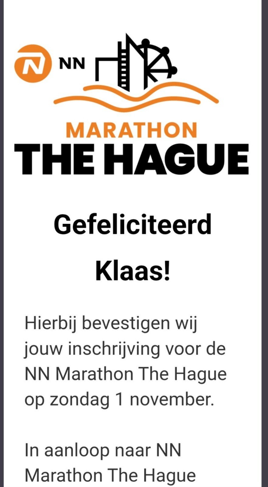 nn marathon den haag 1 november 2026