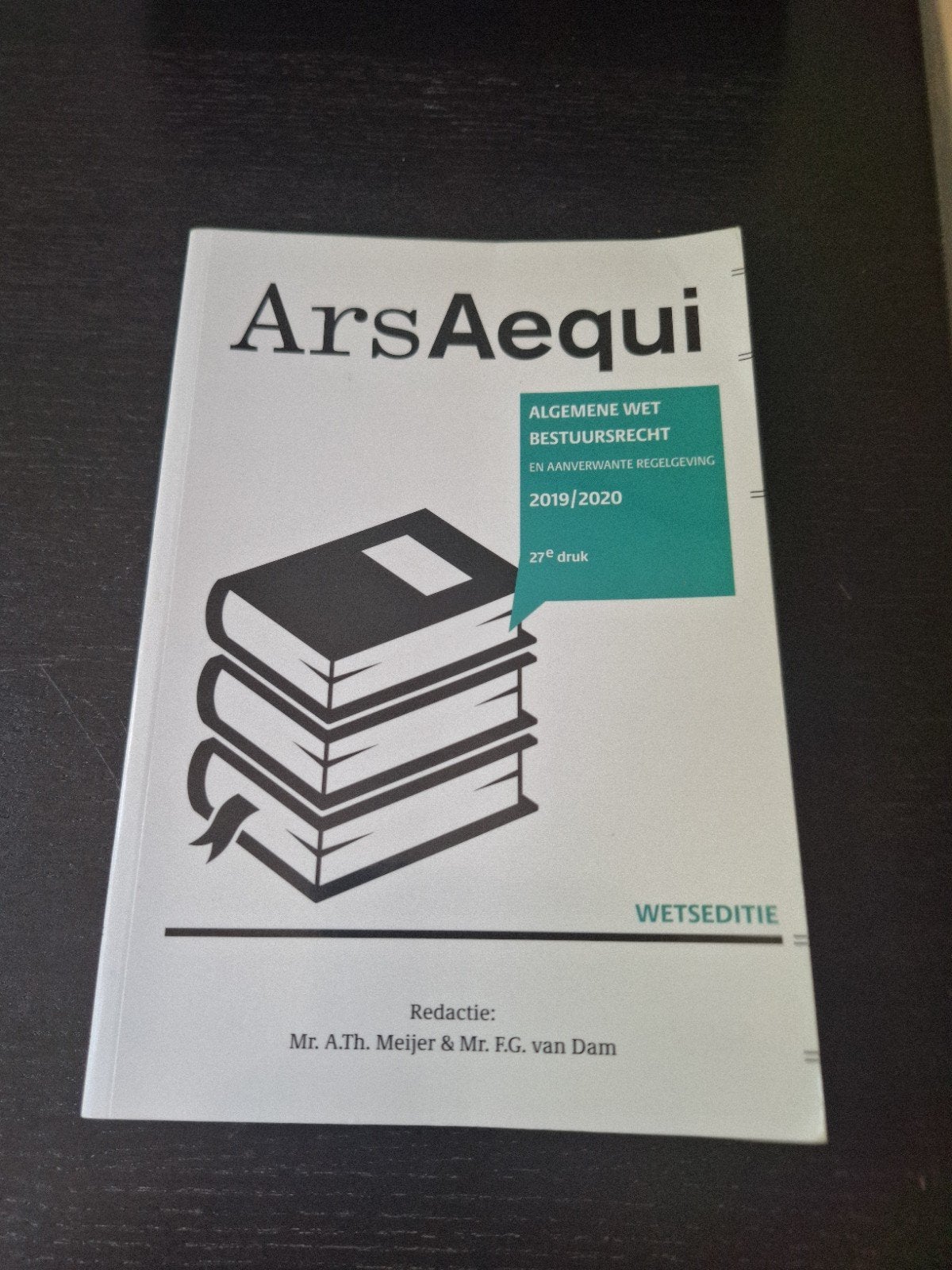Ars Aequi Algemene Wet Bestuursrecht 2019/2020, Boeken, Mr. A.Th. Meijer & Mr. F.G. van Dam, Ophalen of Verzenden, Gamma, WO