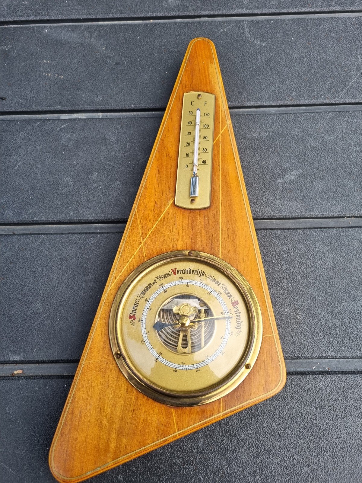 Vintage Barometer Weerstation Stoopman Juwelier Rotterdam, Ophalen of Verzenden, Gebruikt, Weerstation
