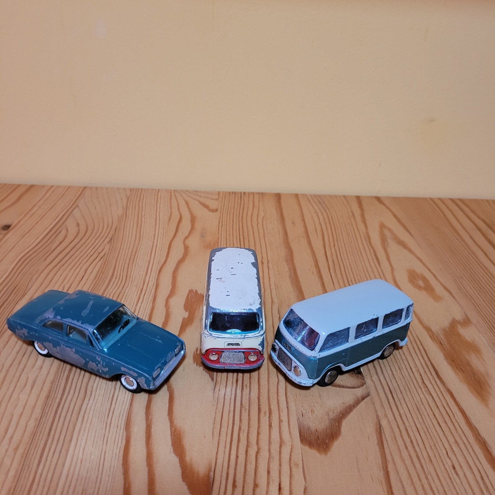 Tekno Denmark 3x Ford Taunus aut Vintage Speelgoed, Overige merken, Gebruikt, Auto, 1:32 tot 1:50