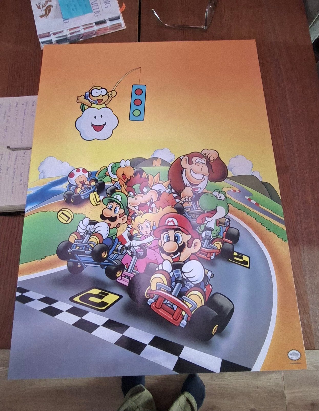 Super Mario Kart Poster - Zo goed als nieuw, Rechthoekig Staand, Ophalen of Verzenden, Zo goed als nieuw, A1 t/m A3