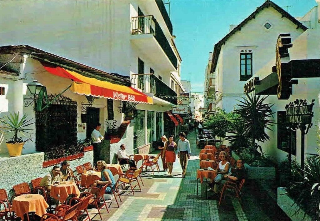 Spanje Torremolinos Cauce straat, Verzenden, 1960 tot 1980, Ongelopen, Gebouw