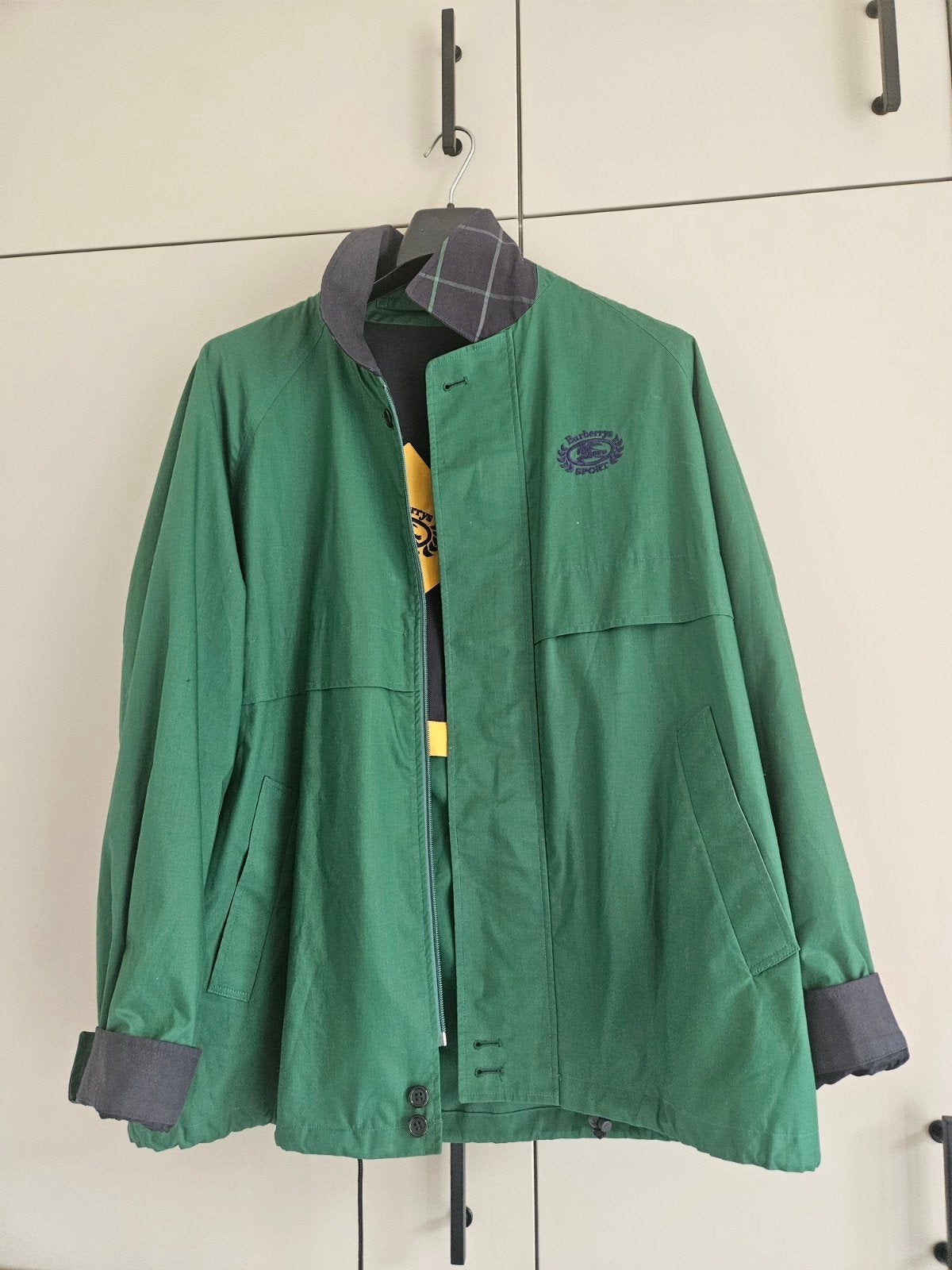 Vintage Burberrys Sport Jas - Maat 52 - Zo goed als nieuw, Maat 52/54 (L), Zo goed als nieuw, Groen, Ophalen of Verzenden