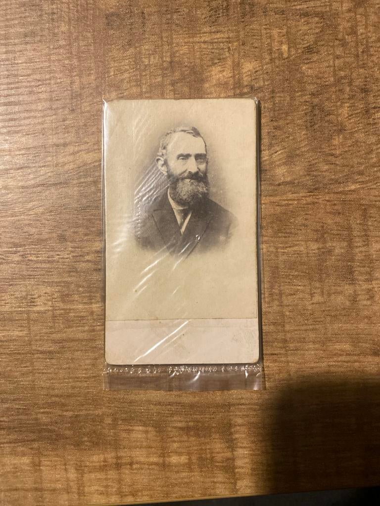 Antieke foto van man met baard, ca. 1880, Verzamelen, Foto's en Prenten, Gebruikt, Foto, Ophalen of Verzenden, Voor 1940