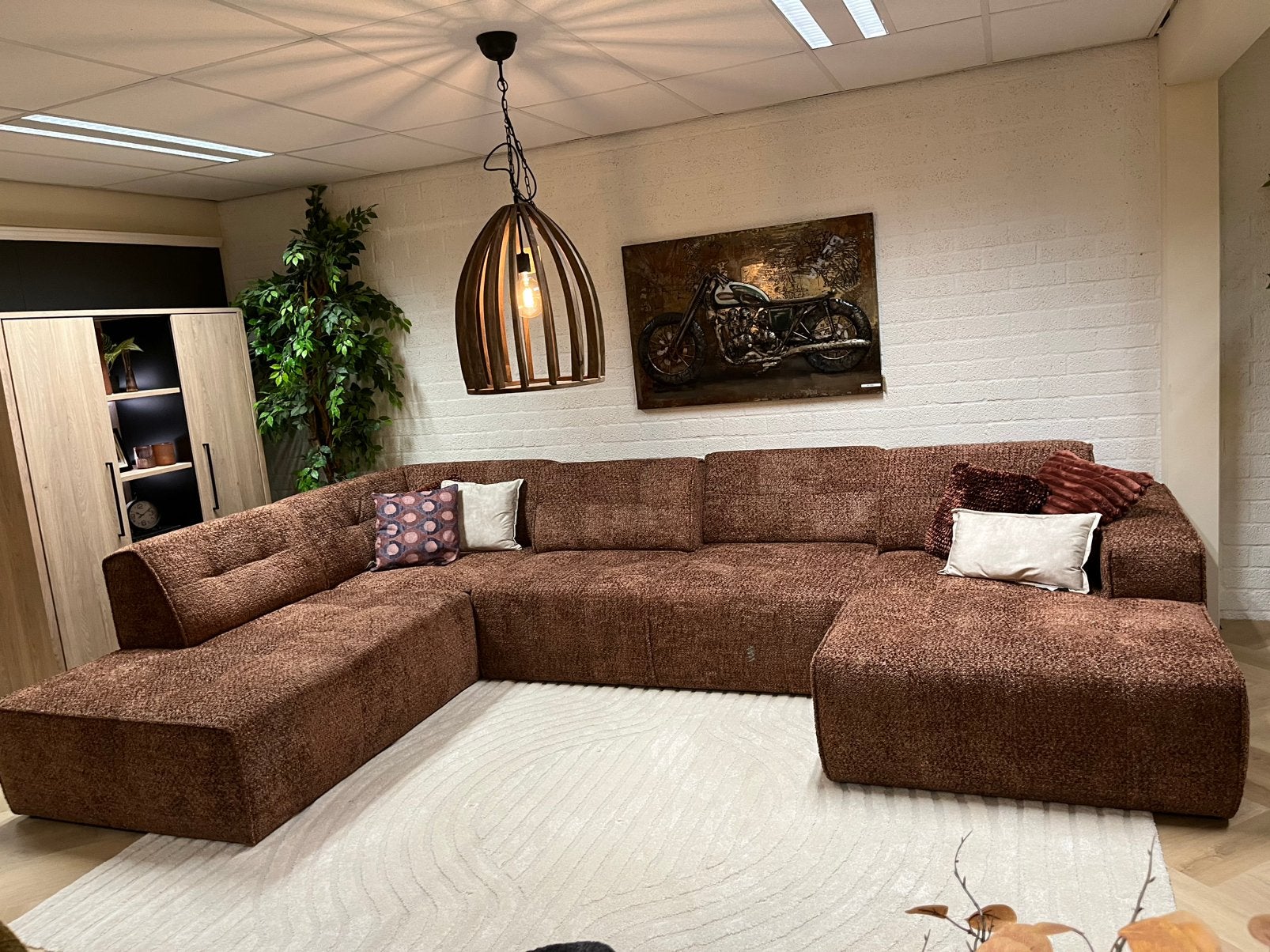 Showmodel, grote hoekbank, verstelbare zitdiepte, Ophalen, Nieuw, Stof