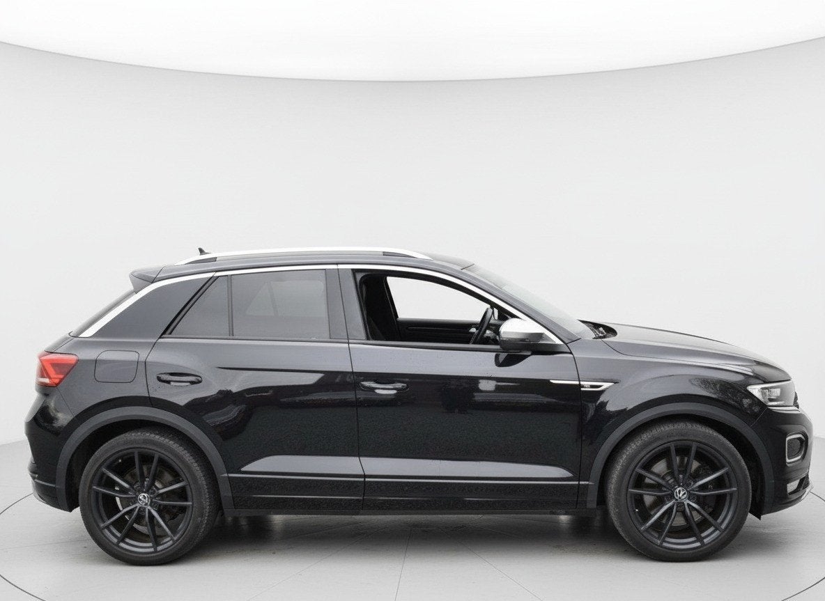 Volkswagen T-Roc R 2.0 TSI 300PK DSG 4MOTION R-SPORT LEDER/C, Auto's, Gebruikt, 4 cilinders, 1481 kg, Zwart