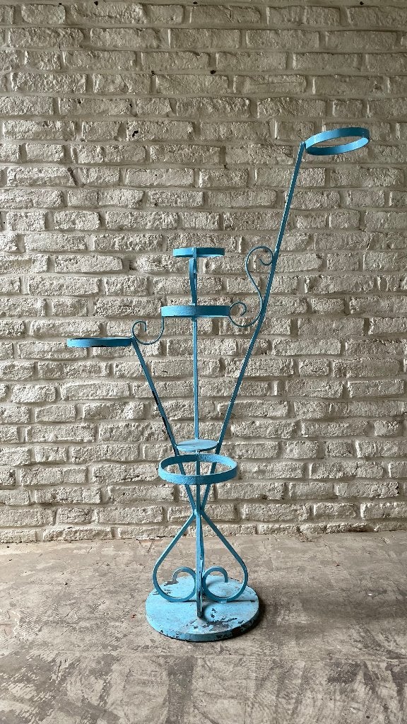 jaren 70 smeedijzeren etagere , plantenrek, Antiek en Kunst, Ophalen