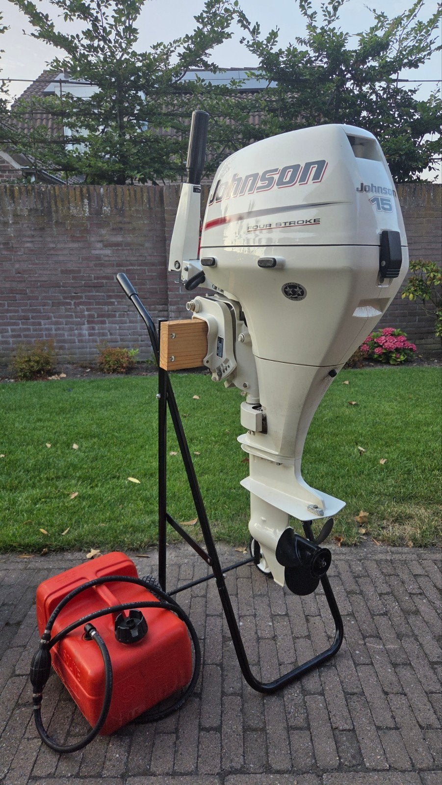 Buitenboordmotor Johnson / Suzuki 15PK kortstaart., Ophalen, 10 tot 30 pk, Gebruikt, Viertaktmotor