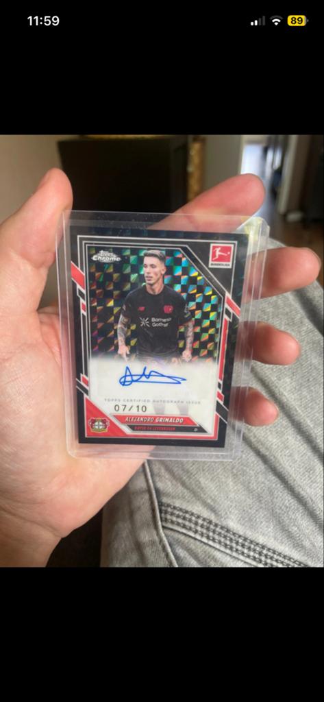 Alejandro Grimaldo Topps Chrome Autograph Kaart 07/10, Verzamelen, Sportartikelen en Voetbal, Ophalen of Verzenden, Zo goed als nieuw