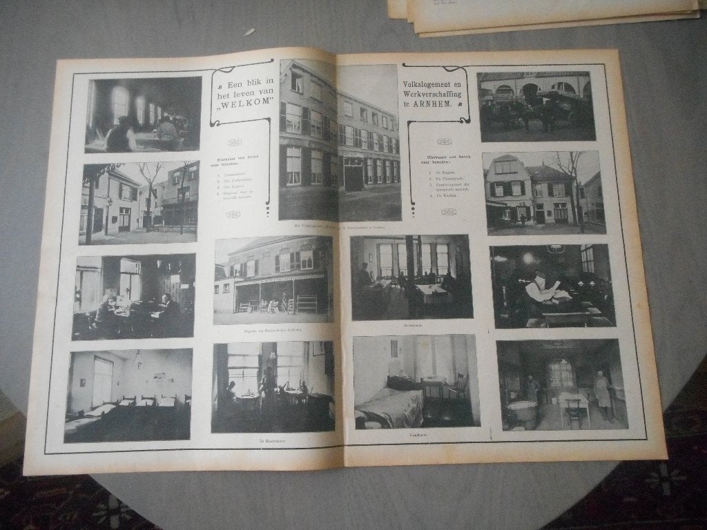 Arnhem. Welkom. Volkslogement en Werkverschaffing. 1909., Verzamelen, Tijdschriften, Kranten en Knipsels, Ophalen of Verzenden