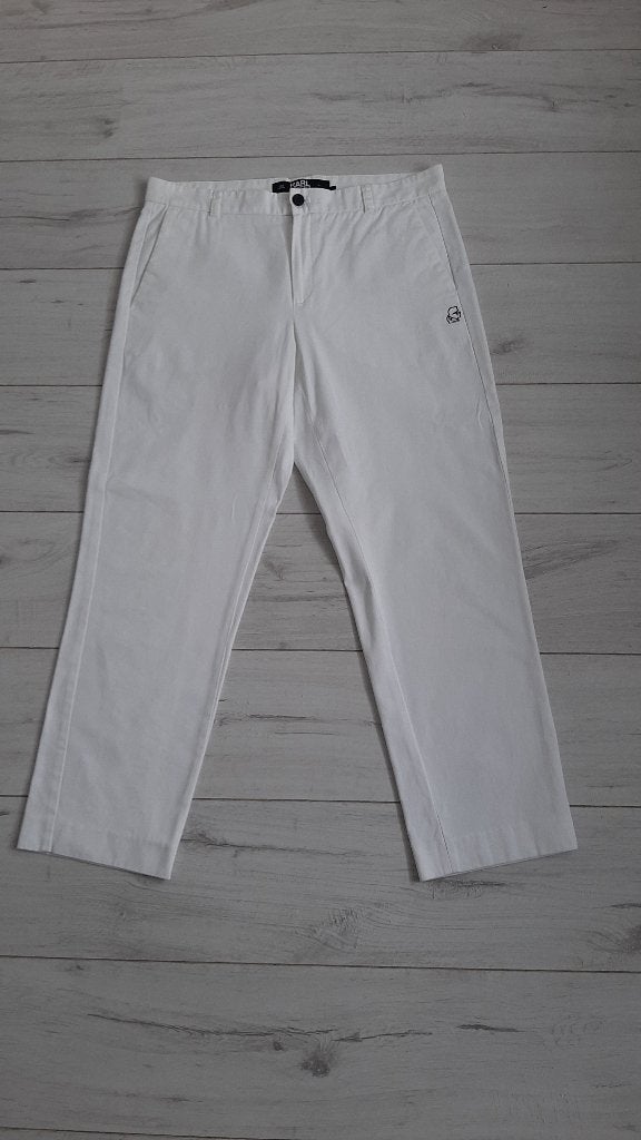 karl lagerfeld pantalon maat 52  € 9,95, Ophalen, Maat 52/54 (L), Wit, Karl Lagerfeld