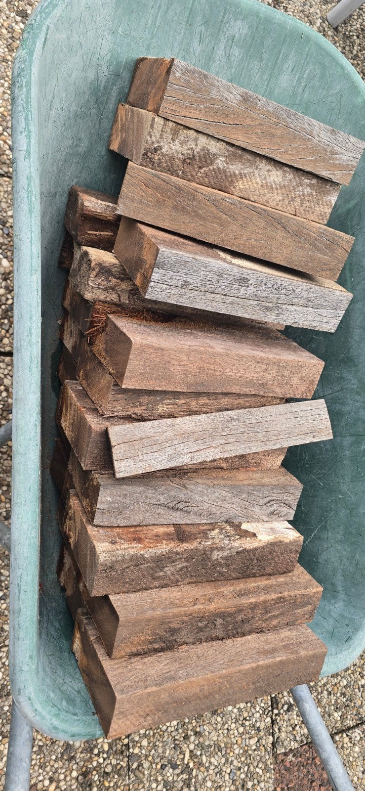 20 massieve blokken Azobé hardhout (30x15x6 cm), Minder dan 3 m³, Ophalen, Overige houtsoorten