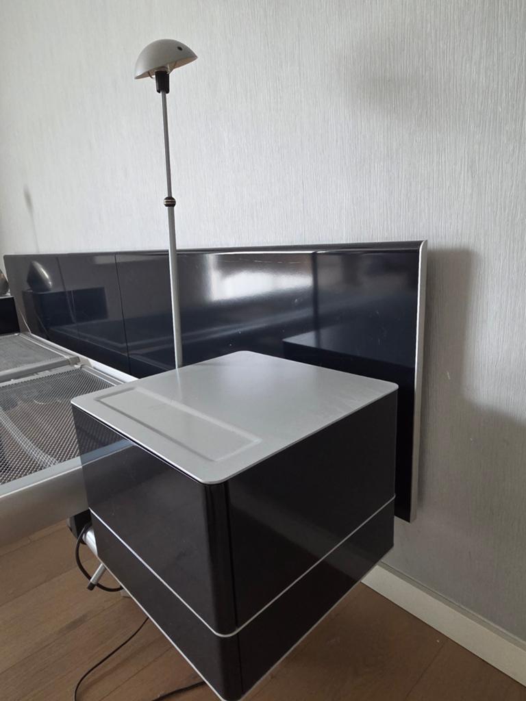 Auping Match bed 220x180 met verstelbare spiraalbodems, Ophalen, Verstelbaar, Blauw, Tweepersoons