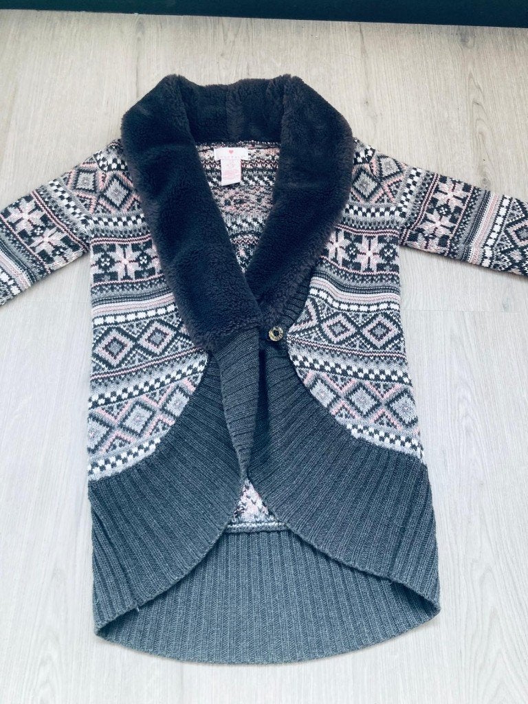Meisjes lange cardigan trui 122 (7–8 jaar) kerst winter\, Kinderen en Baby's, Kinderkleding | Maat 122, Lulurain, Meisje, Trui of Vest