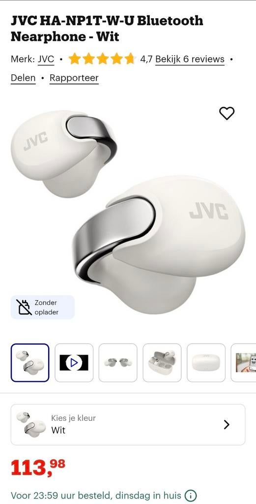 JVC HA-NP1T, Ophalen, Zo goed als nieuw, Overige merken, Bluetooth
