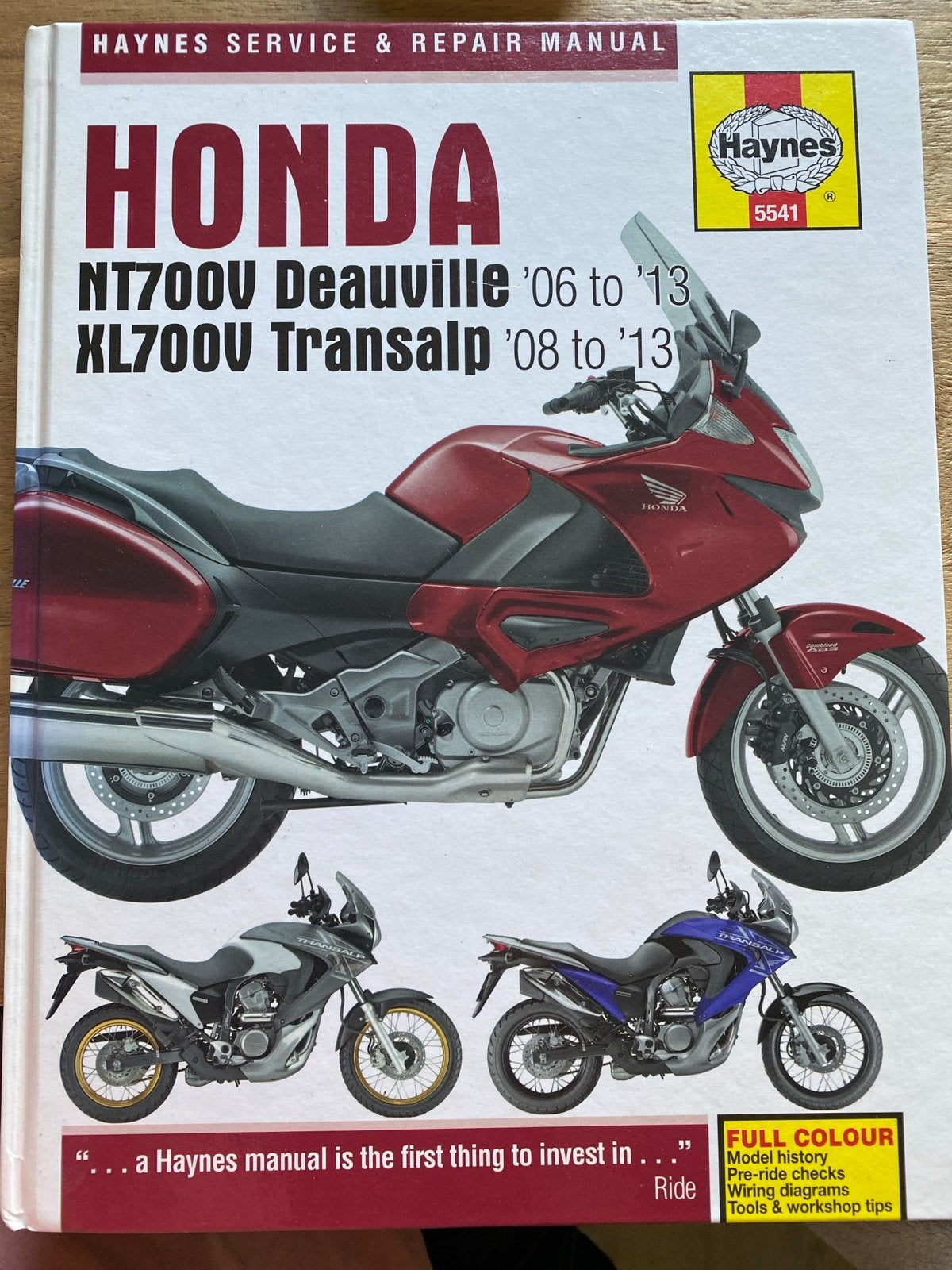 Haynes Werkplaatshandboek Honda NT700V Deauville Transalp, Ophalen, Honda
