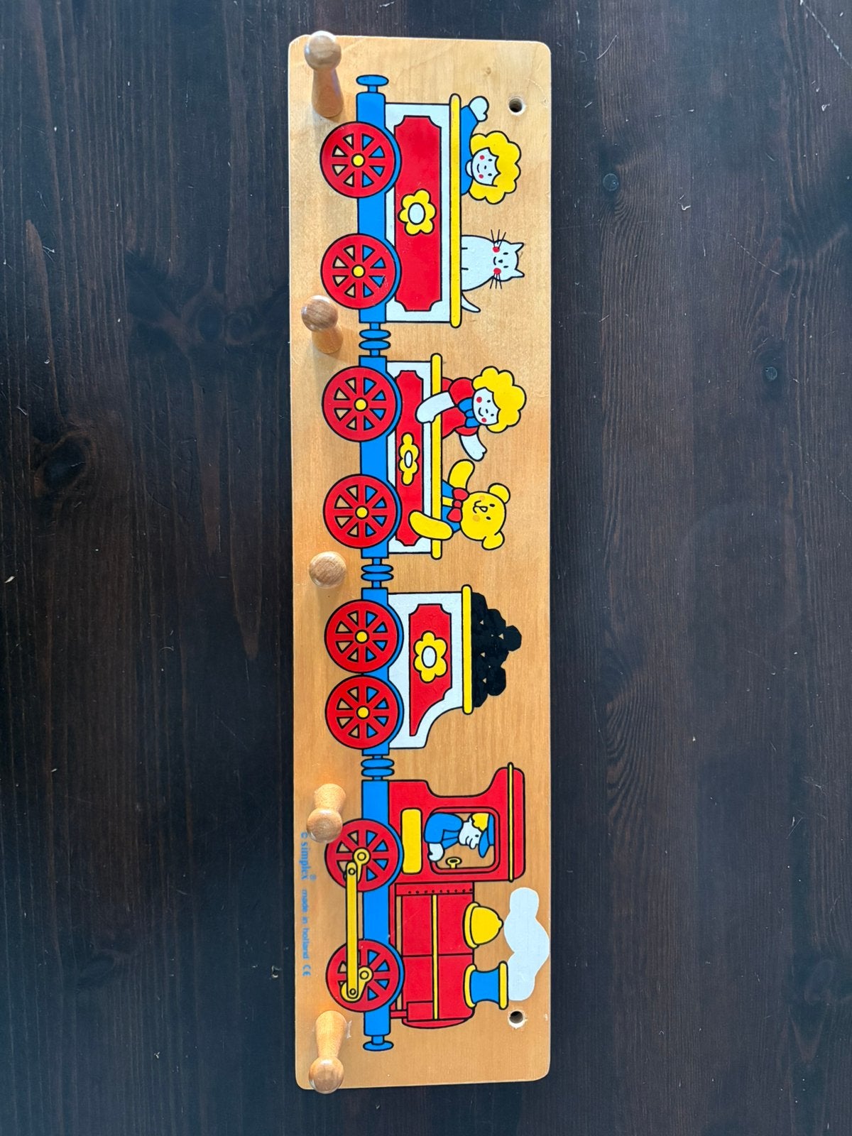 Simplex houten kinder kapstok - vintage, Ophalen, Overige merken, Zo goed als nieuw, Kapstokje