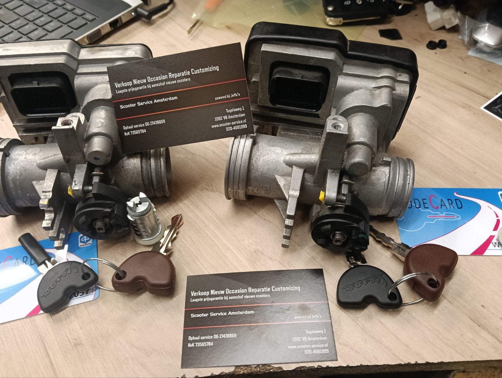 Piaggio alle types sleutel maken alles kwijt, Ophalen of Verzenden