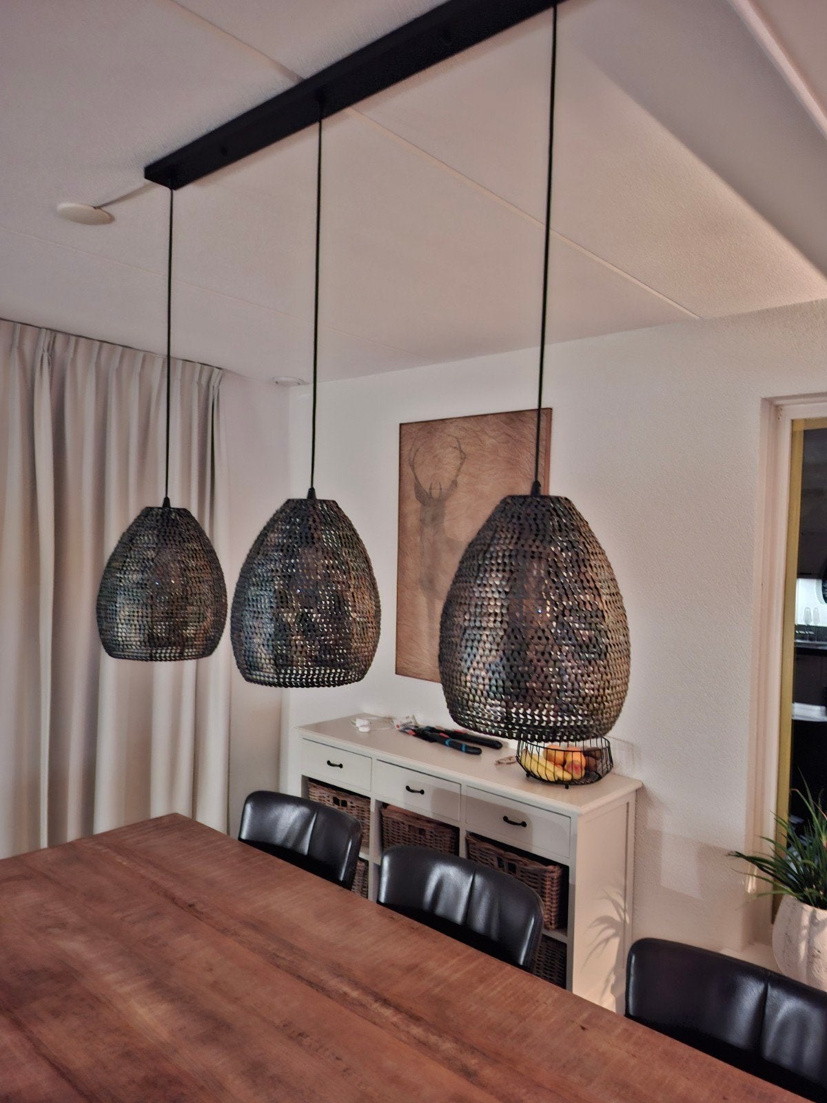 Industriële plafondlampen, Huis en Inrichting, Ophalen, Inclusief lichtbron, Zo goed als nieuw, Plafondlamp