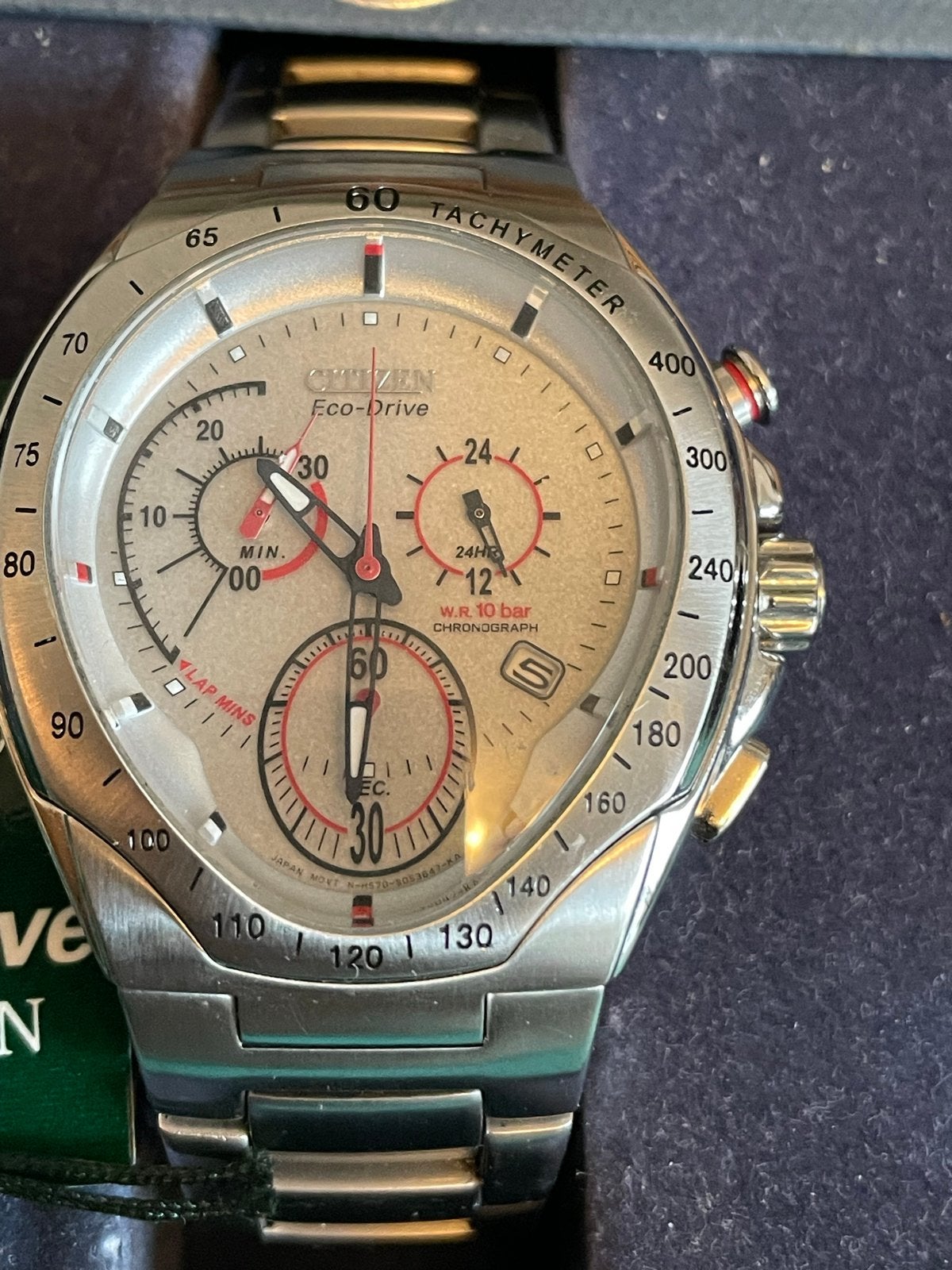 Citizen Eco-Drive Polshorloge - Stalen Kast en Band, Staal, Ophalen of Verzenden, Zo goed als nieuw, Polshorloge