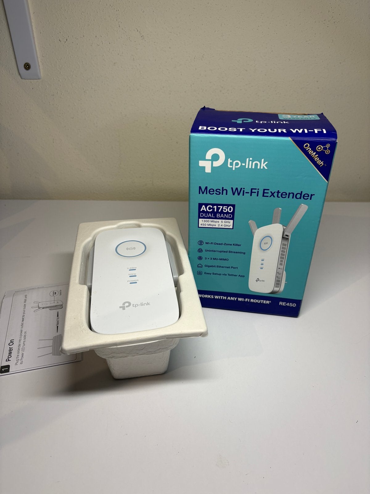 TP-Link Mesh Wi-Fi Extender AC1750 Dual Band RE450, Ophalen of Verzenden, Zo goed als nieuw, Router