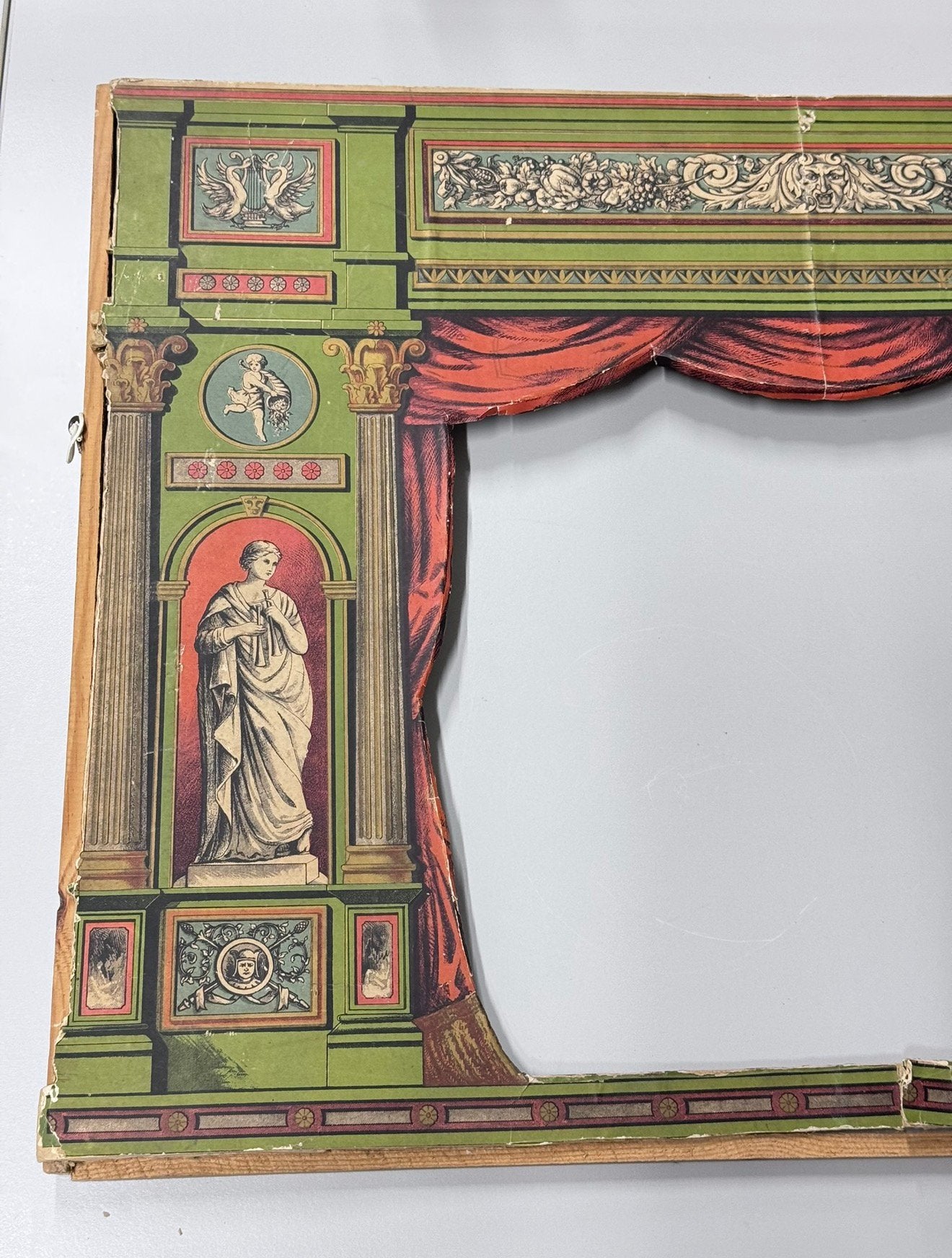 Puppet muppet & marionnette Antiek 1900 theater rand frame, Ophalen of Verzenden