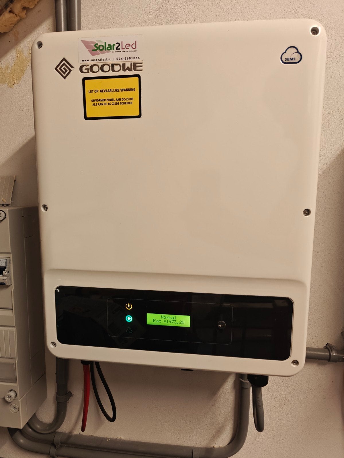 GoodWe GW3000D-NS Grid-Tied PV Omvormer - 3000W, Ophalen of Verzenden, Gebruikt, Overige merken, Omvormer