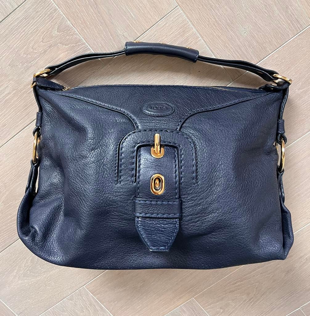 Tod’s schoudertas, Ophalen of Verzenden, Zo goed als nieuw, Blauw, Handtas