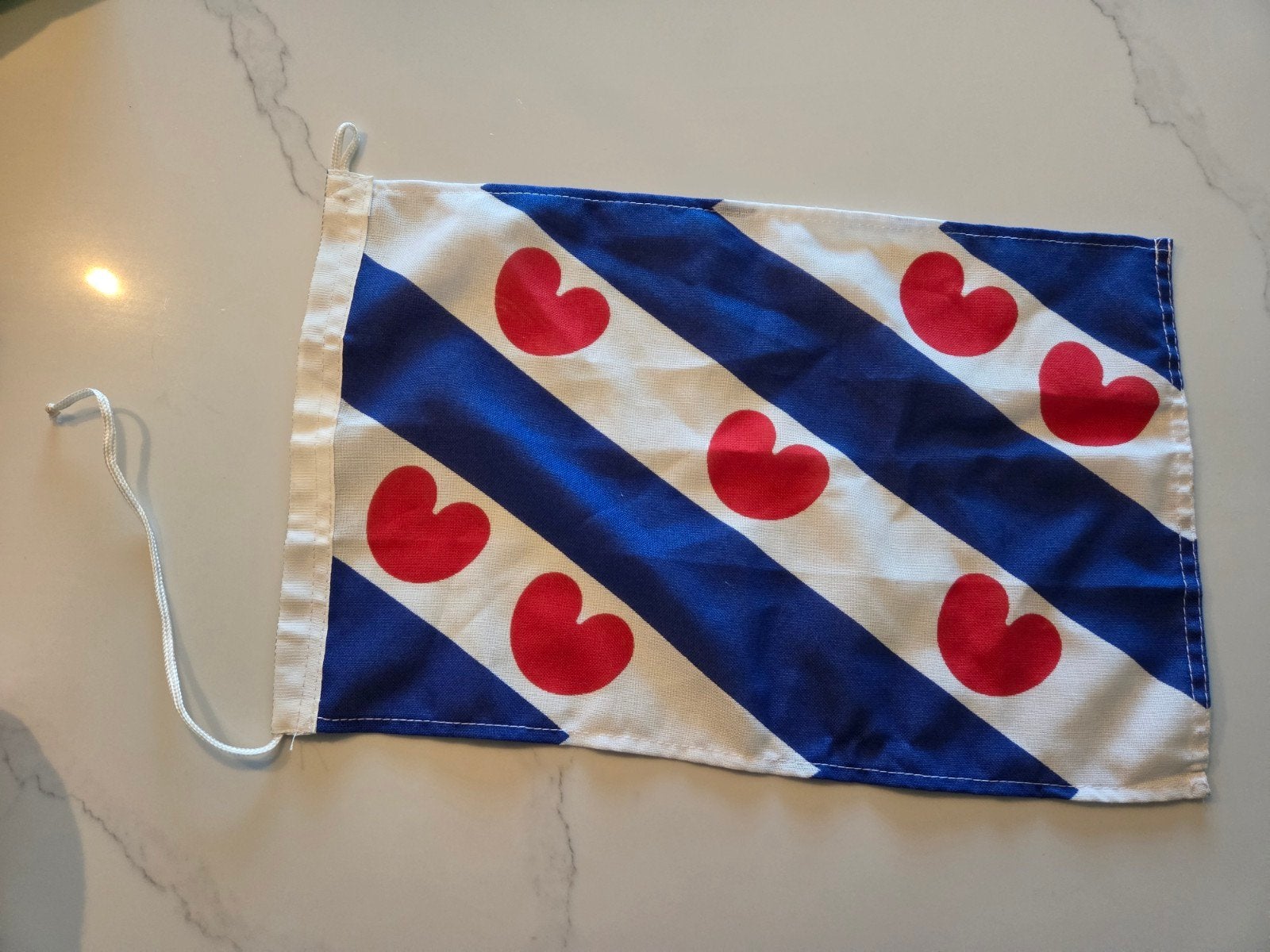 Kleine Friese vlag voor op de boot of motor 20 x 30 cm, Ophalen