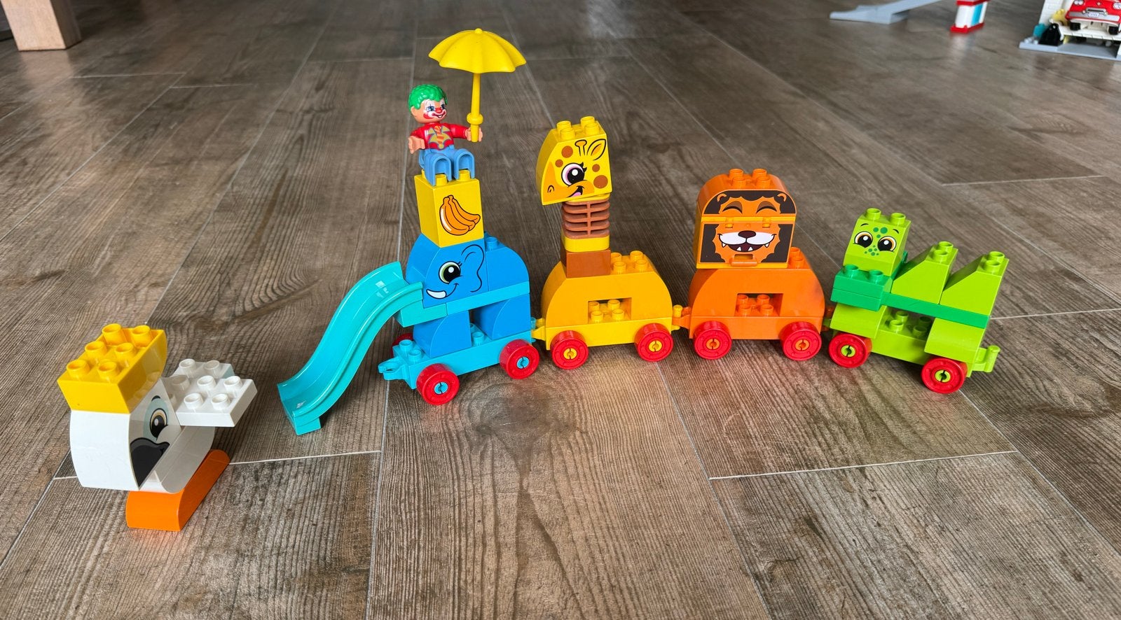 Lego Duplo Dieren Trein met Giraffe, Leeuw, Olifant en Kroko, Inclusief minifiguren, Gebruikt, Overige thema's, Ophalen of Verzenden
