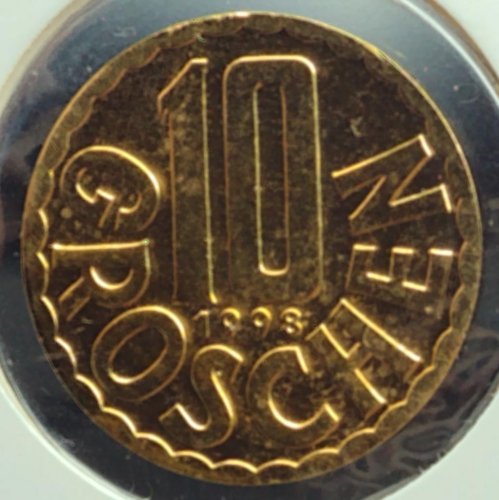 10 Groschen - 1998 - Verguld, Ophalen of Verzenden, Oostenrijk, Losse munt, Goud