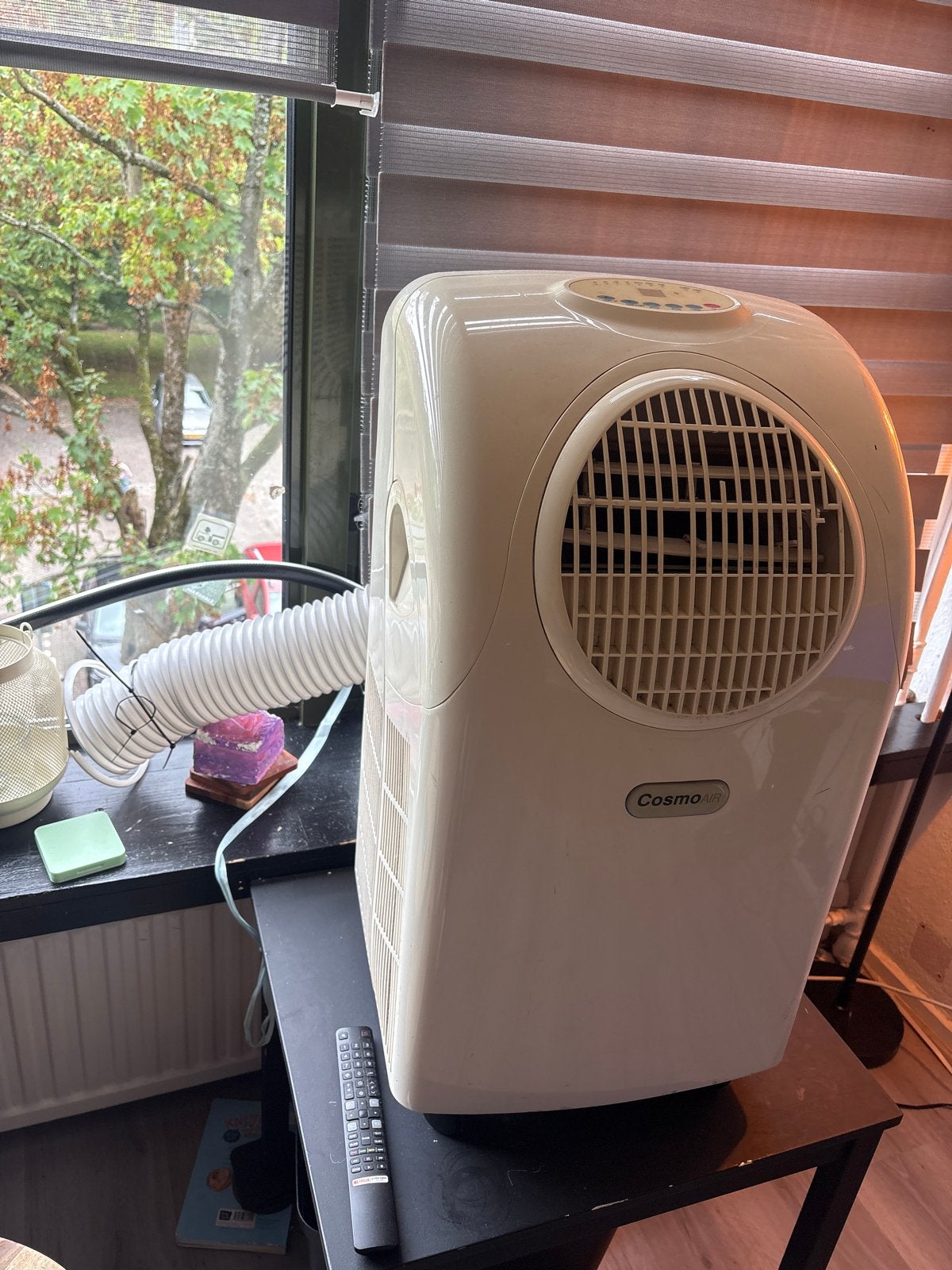 Mobiele airco Cosmo Air - Ideaal voor slaapkamer/kleine woon, Witgoed en Apparatuur, Ophalen, Gebruikt, Minder dan 60 m³, Koelen en Ontvochtigen