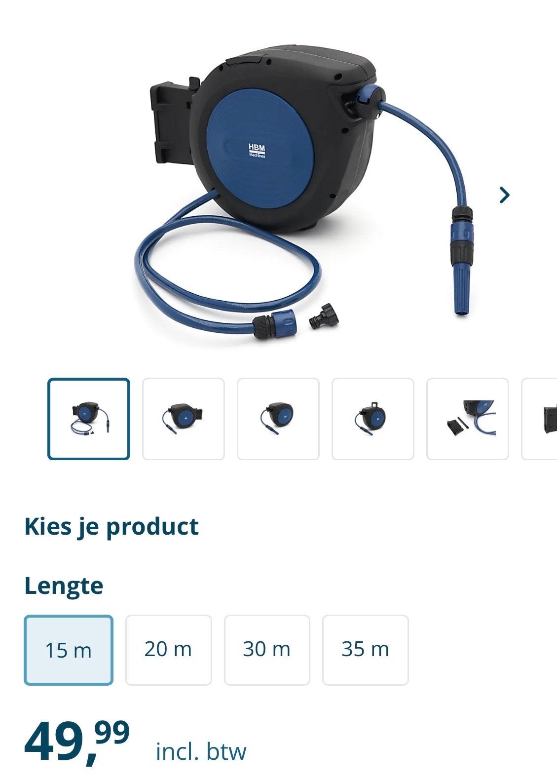 Nieuwe Tuinslanghaspel met Automatisch Vergrendelingssysteem, Ophalen of Verzenden, Zo goed als nieuw, Tuinslanghaspel